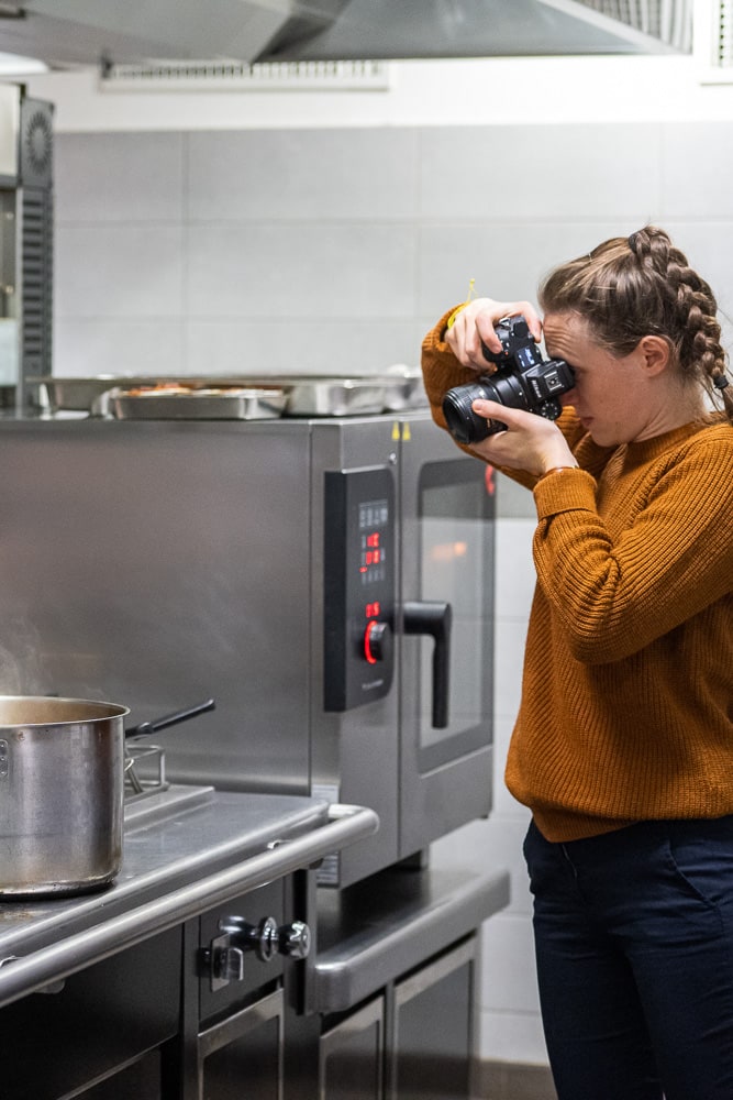 photographe backstage en cuisine