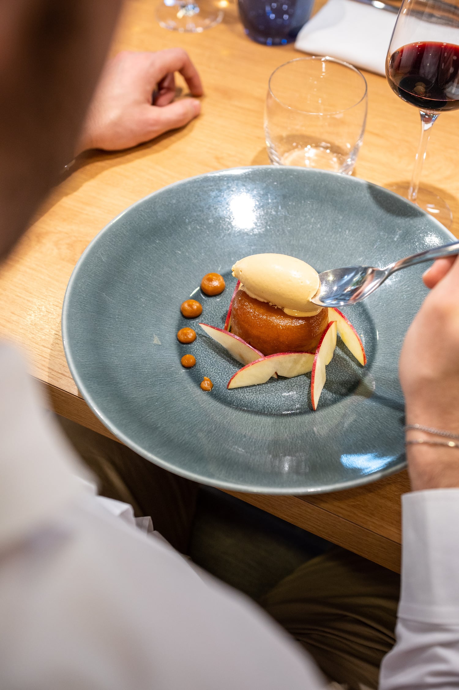 dégustation d'un dessert