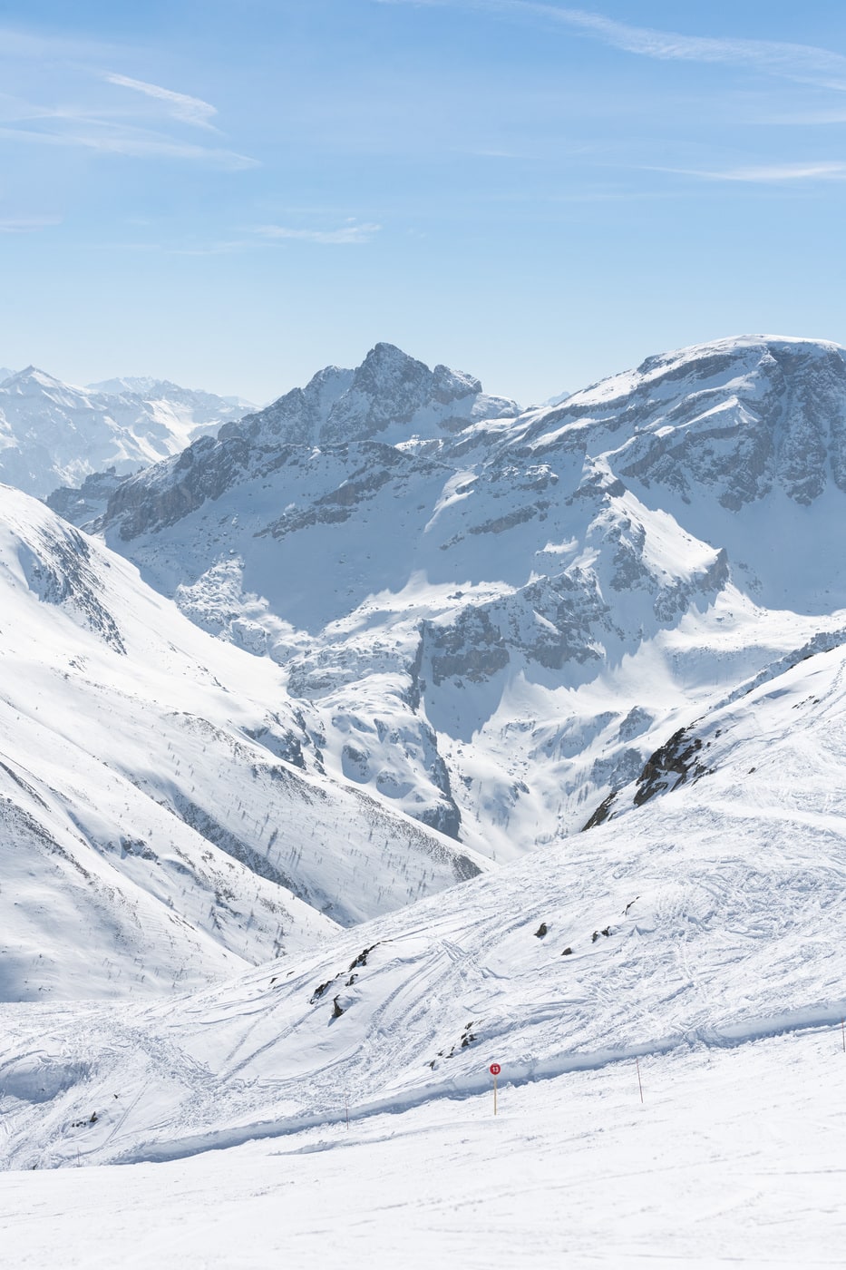 paysage station de ski