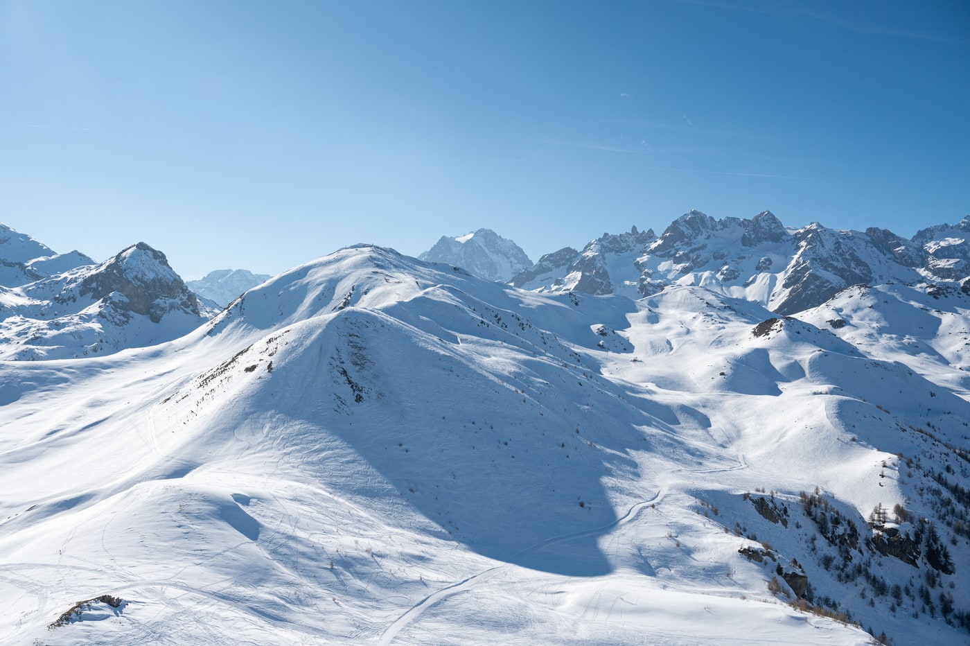 paysage station de ski