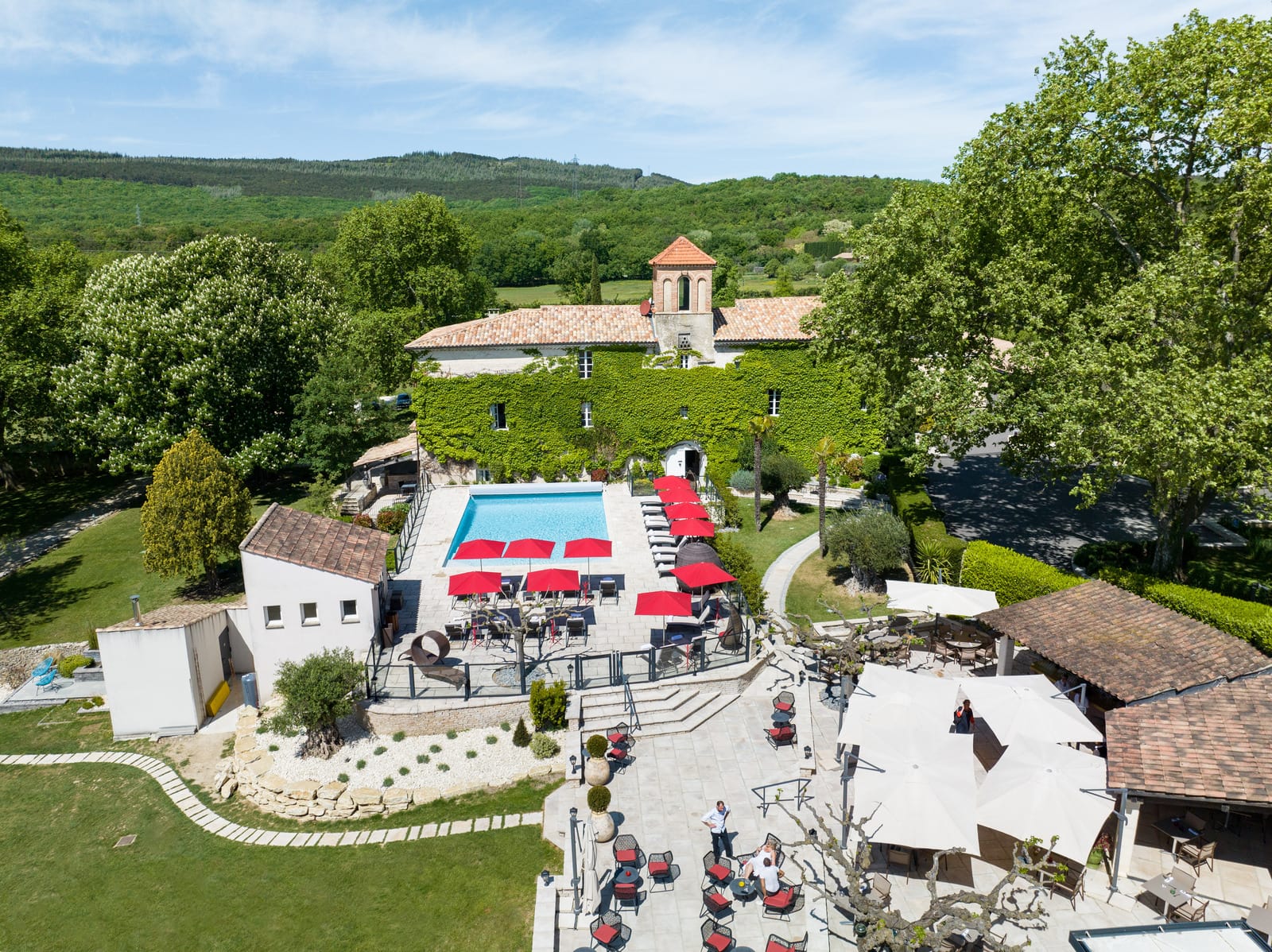 hôtel vue en drone