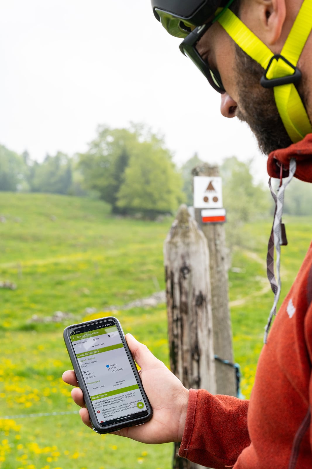 parcours vtt sur portable