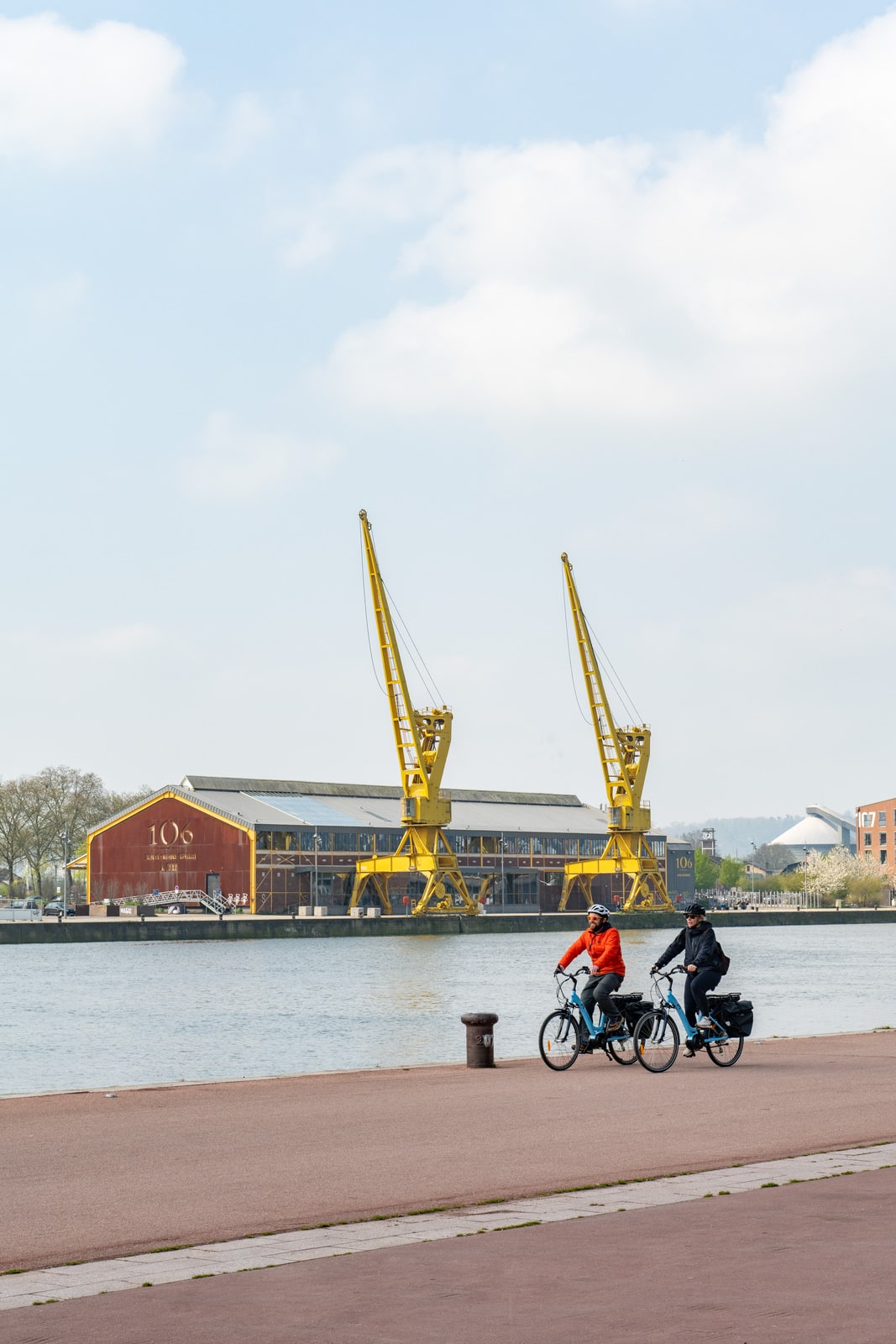 cyclistes sur docks