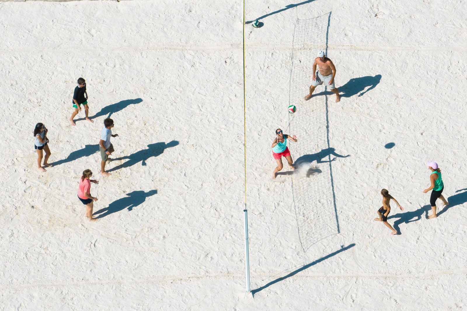 vue en drone beach volley